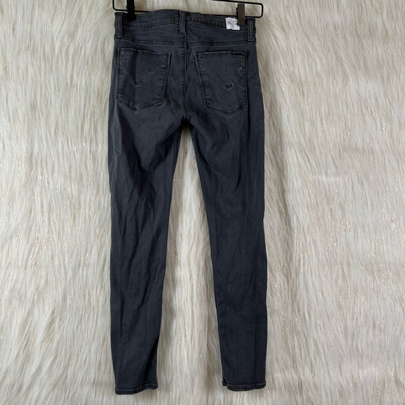 Hudson Womens Krista Ankle Super Skinny Jeans Gray Distressed Low Rise Denim 26 - Picture 4 of 9